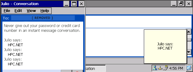 Windows CE .net 4.1 MSN Messenger